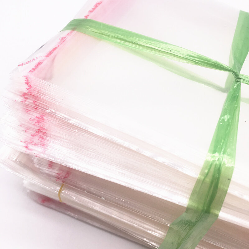 5x100x7,6x9,7x11,8x13,9x18cm 재 밀봉 가능한 폴리 가방 투명 Opp 비닐 봉투, 자체 접착 인감 보석 만들기 가방, 16,10 개