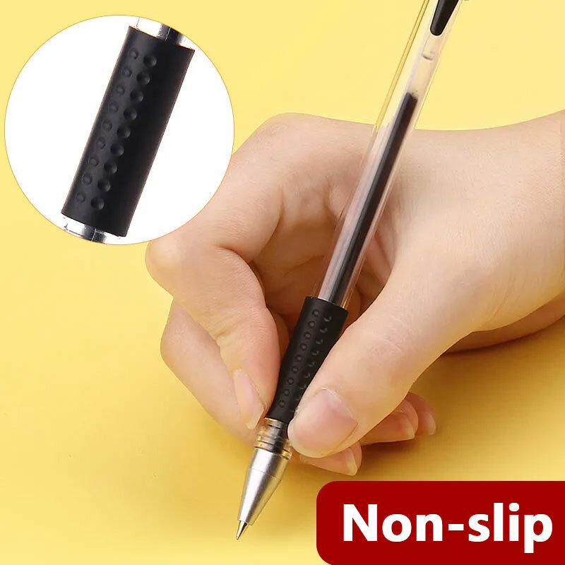 ชุดปากกาหมึกเจล1pcx อุปกรณ์การเรียนสีดำสีน้ำเงินสีแดงหมึก0.5มม. ปากกาลูกลื่นสำหรับนักเรียนโรงเรียนเครื่องเขียน