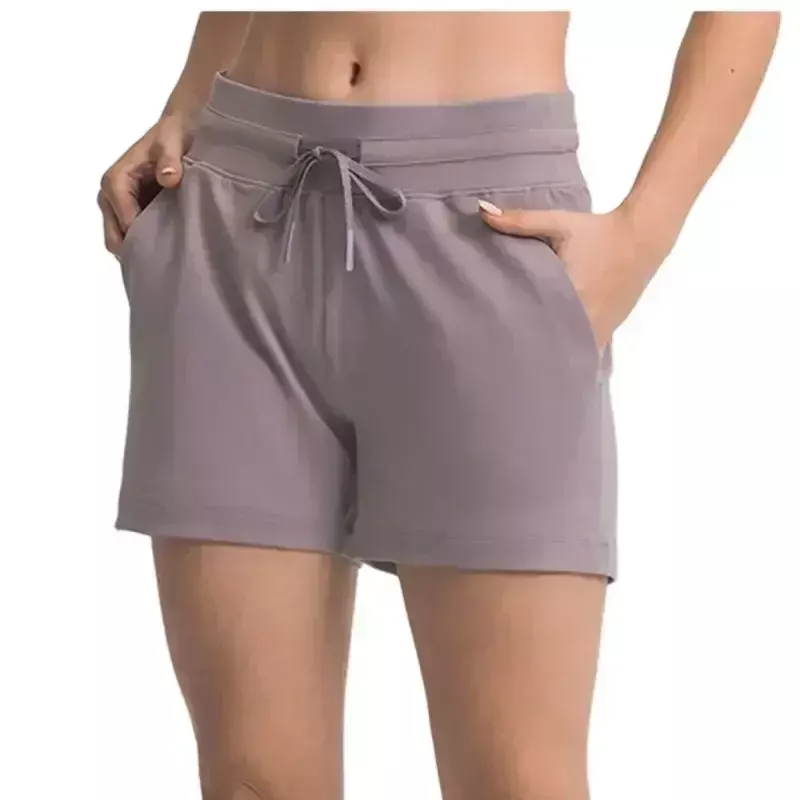Lemon-pantalones cortos de LICRA para mujer, Shorts deportivos de secado rápido, alta elasticidad, Yoga, tenis, Fitness, correr