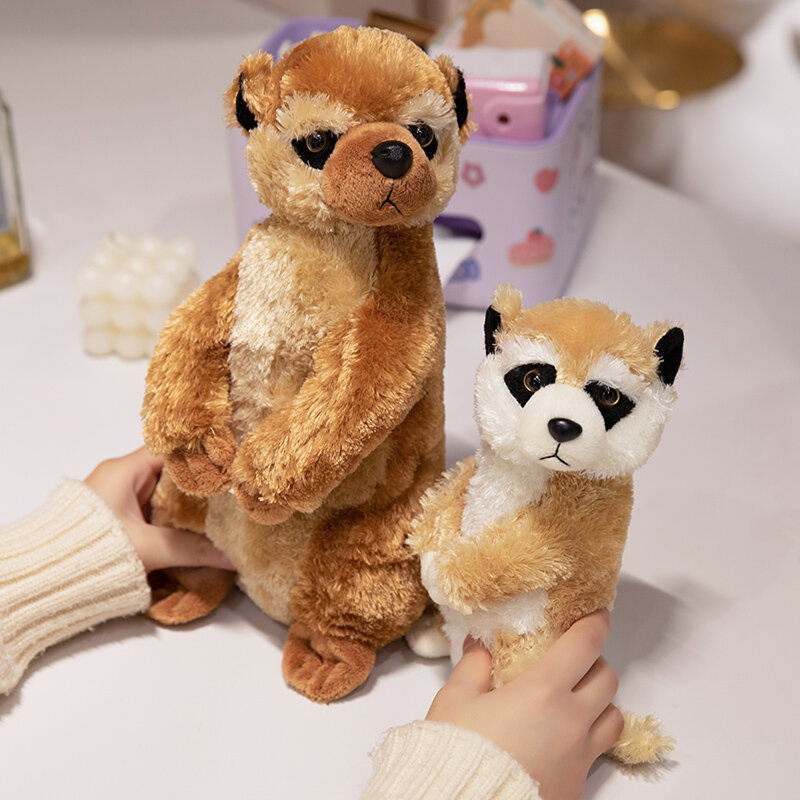 Mainan mewah lembut keluarga Meerkat baru lingerie berdiri realistis hadiah ulang tahun boneka mewah ibu dan anak untuk pacar