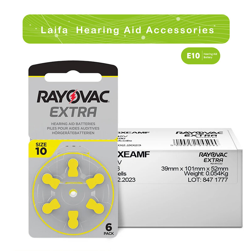 Rayovac-ExtraZinc Hearing Aid Battery, Air Performance, A312, A13, A10, A675, PR41, P13 Baterias, Frete Grátis, Dropship, 60 Pcs