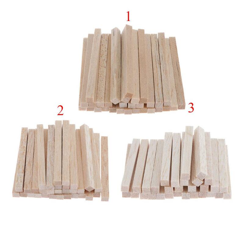 30 Pcs Unfinished Wood Craft Dowel Stick Balsa Wood Shapes Sticks