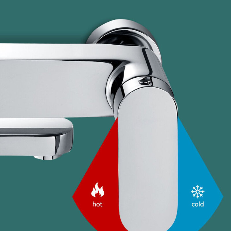 Универсальный смесительный клапан для ванной комнаты, 130-170 мм, Складной настенный латунный кран с поворотом на 90 ° для горячей и холодной воды