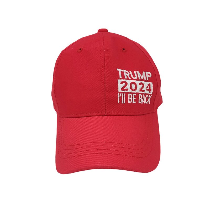 Trump 2024หมวก Donald Trump หมวกพรางหมวกเบสบอลหมวก Hippop ผ้าฝ้ายครีมกันแดดประธานาธิบดีอเมริกันหมวกถักหมวก