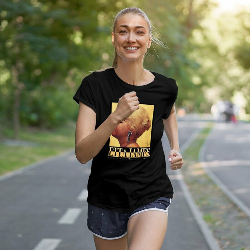 Летняя женская футболка-платье Etta James Tribute kawaii