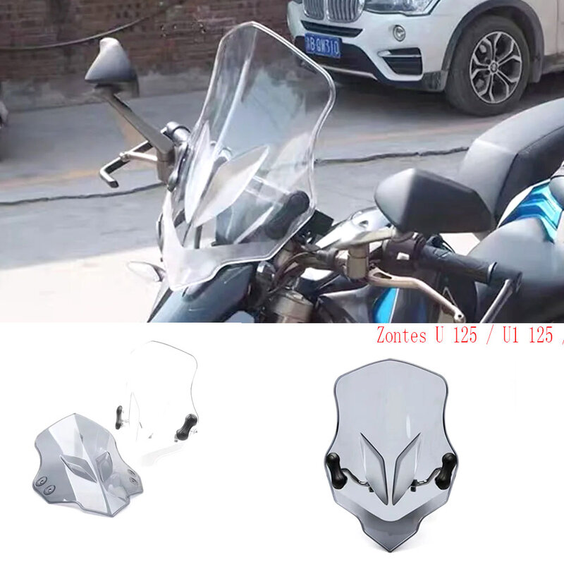 Deflector de parabrisas para motocicleta Zontes U, accesorio para Zontes U 125 / U1 125 / U 155 / U1 155, nuevo