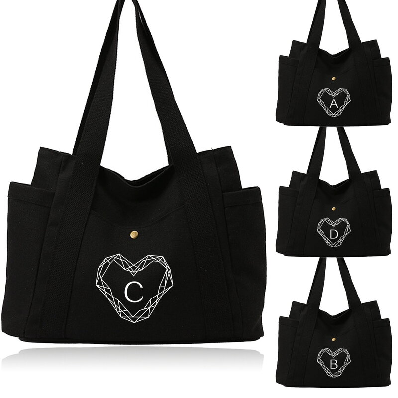 Single Shoulder Bag Women's Canvas Single Shoulder Bags Outdoor Travel Diamond Pattern Series Work Commuting Items Storage Bags