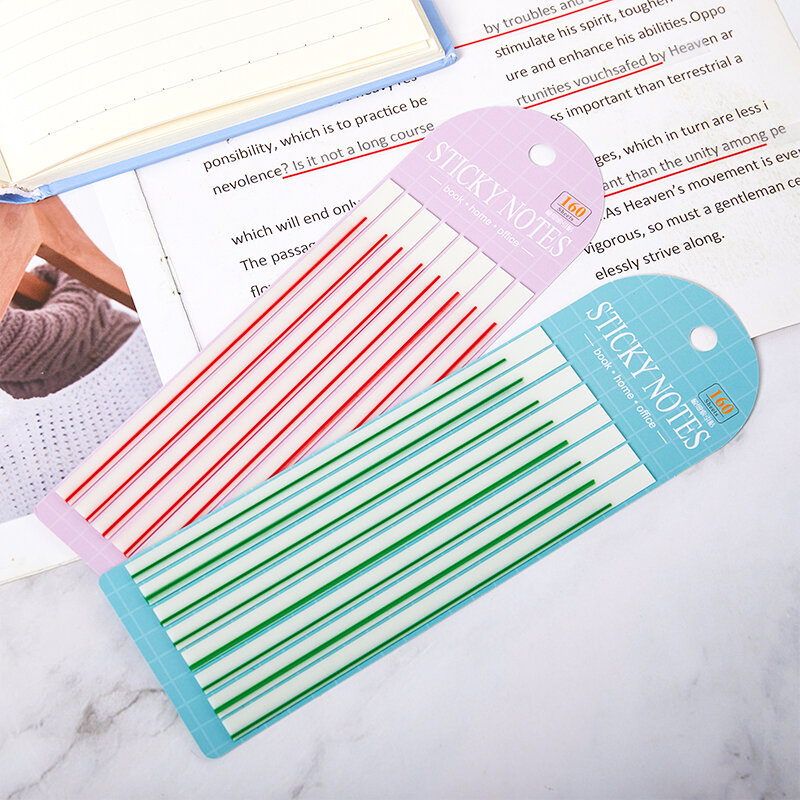 160 Sheets Transparent Sticky Notes Pads Clear Notepad Waterproof Memo Pad for Journal School Office Stationery Reading Aid Tabs