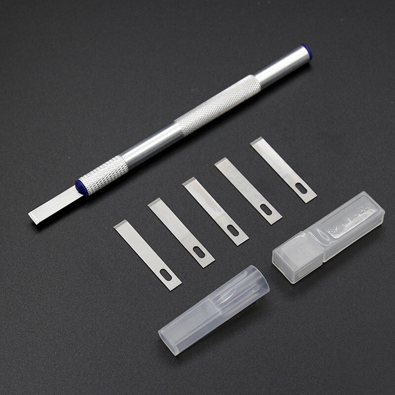 Cuchillo de desmontaje de vidrio de cubierta trasera de batería para iPhone 11, 12, 13, 14 Pro Max + pegamento de reparación B7000 de 3ML + 6 herramientas de reparación de banda de goma