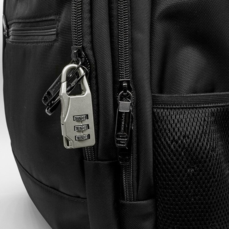 Mini 3 dígitos número senha código bloqueio pequena combinação cadeado segurança reajustável para saco escolar malas