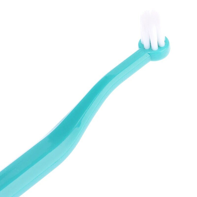 แปรงขัดซอกฟันแบบทำความสะอาดฟันอ่อน2ลำแสงเครื่องมือดูแลช่องปากหัวเล็กผมนุ่มรากฟันเทียมสำหรับผู้ใหญ่
