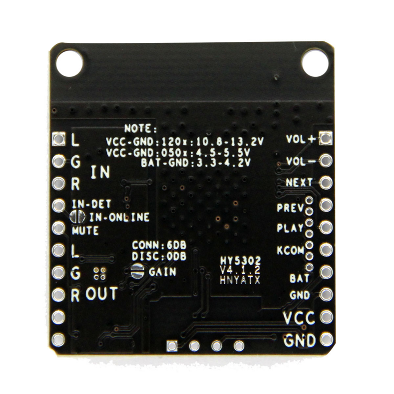 QCC3031 APTXHD 모듈 오디오 입력 라인 인 무손실 하이파이 블루투스 5.0 리시버 보드, BT 헤드셋용, DC 3.3-4.2V 없음