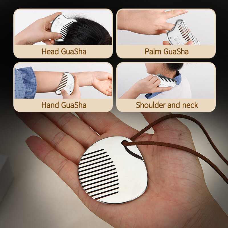 pendant comb head guasha easy to carry gift for women comb for head massage meridian massag combe