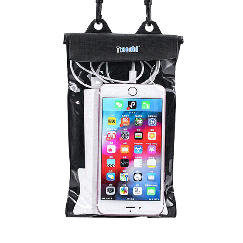 防水携帯電話バッグ,タッチスクリーンカバー,特大,透明,ユニバーサル,ダイビングシーリング