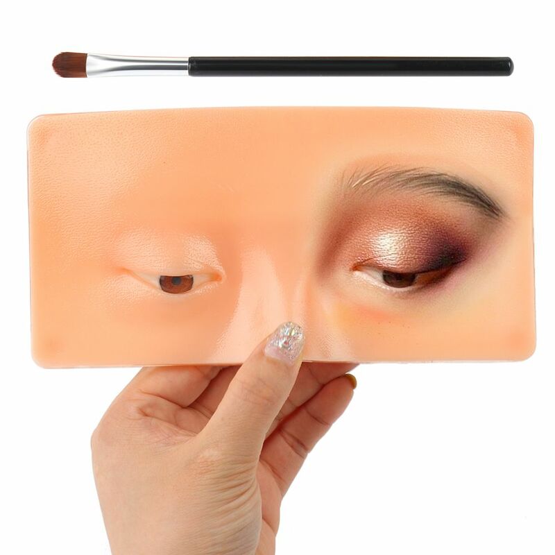 The Perfect Aid to Practicing Makeup Face Eyes Makeup Mannequin Silicone Practice Board/Pad Silicone Bionic Skin For Eyelash