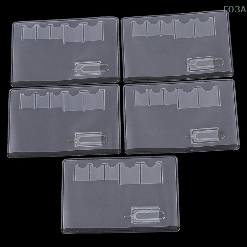 5 pezzi universale trasparente scheda di memoria 6 custodia porta Sim custodia protettiva portatile