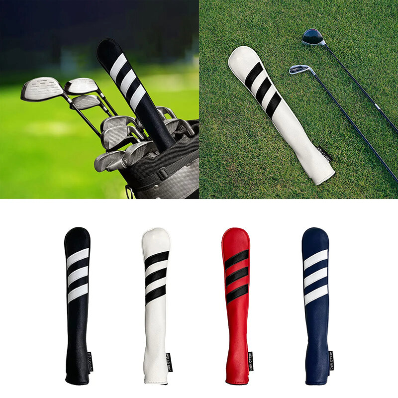 Golf Alinhamento Rod Cover, Treinamento Varas Aid Cover, PU impermeável couro bordado proteção, suprimentos de golfe
