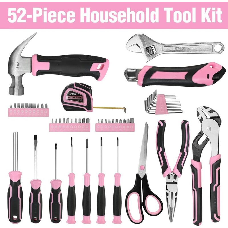 Caja de herramientas para el hogar, Kit de herramientas con cajas de almacenamiento, juego básico para el hogar, garaje, apartamento, dormitorio, casa nueva, caja de herramientas