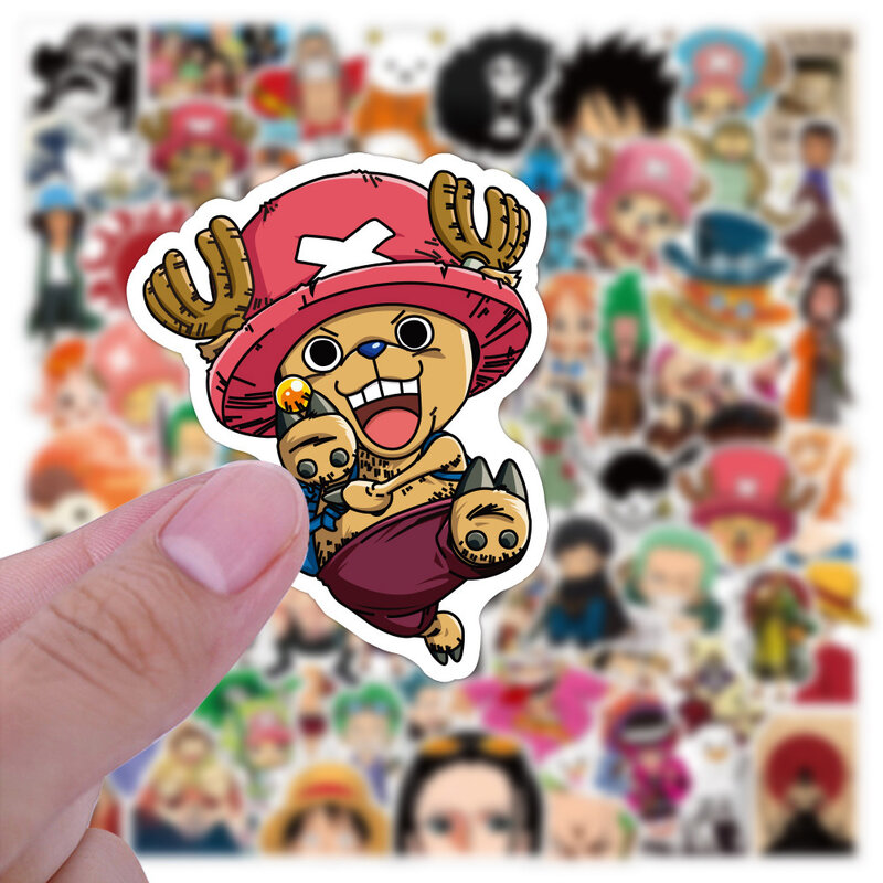 10/30/50/100Pcs Vintage Een Stuk Stickers Anime Voor Kinderen Speelgoed Diy Motorhelm Telefoon skateboard Cartoon Sticker Sticker Packs