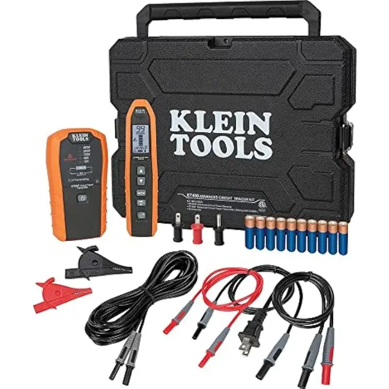 Klein 도구 ET450 고급 회로 차단기 파인더 및 와이어 트레이서 키트, 전원 및 비전원 차단기, 퓨즈 및 와이어용