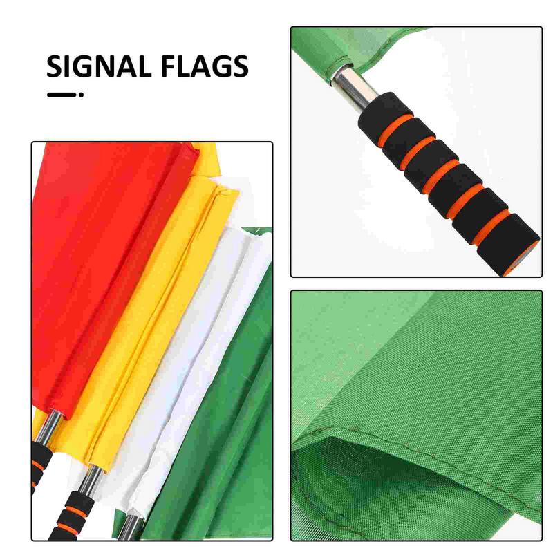 Jogo Jogo Signal Flagss Set, Red Soccer Corner, Árbitro, Mão acenando, 4S