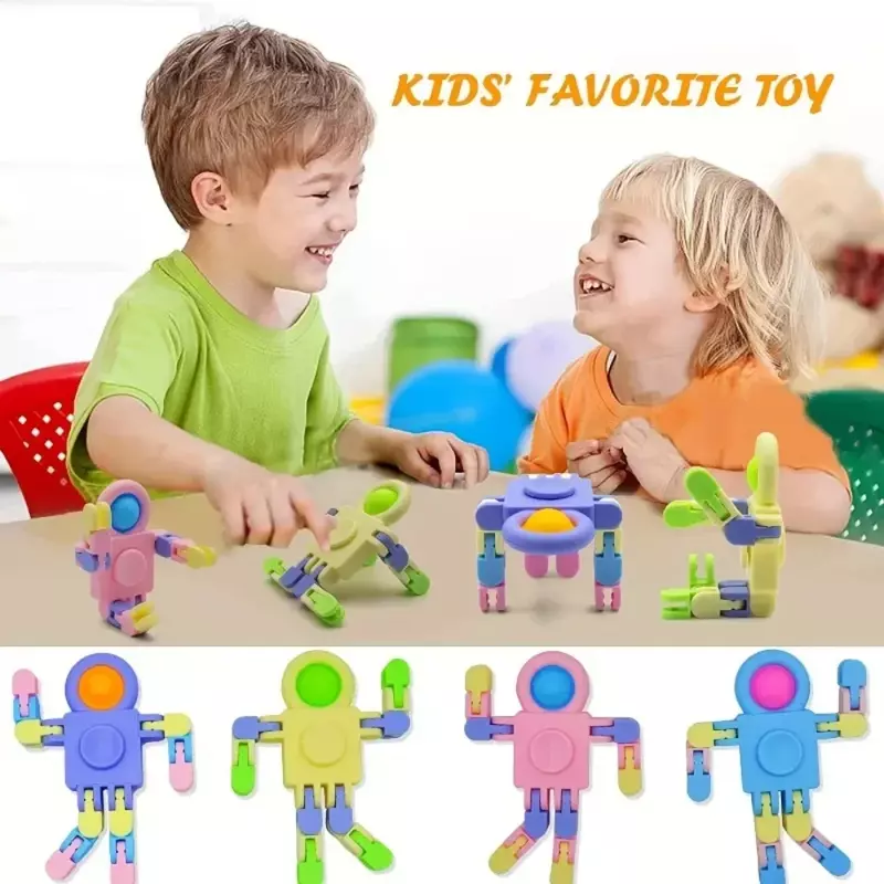 ฟิดเจ็ตสปินเนอร์ของเล่นดุกดิกกระตุ้นประสาทสัมผัสของเล่น Relief kado ulang tahun ความเครียดห่วงโซ่ที่เปลี่ยนรูปได้สำหรับเด็ก juguetes