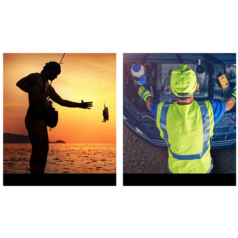 Lampe de poche LED de pêche portable, gants étanches, veilleuse avec outils de sauvetage, lumières durables, mini lampe de poche extérieure