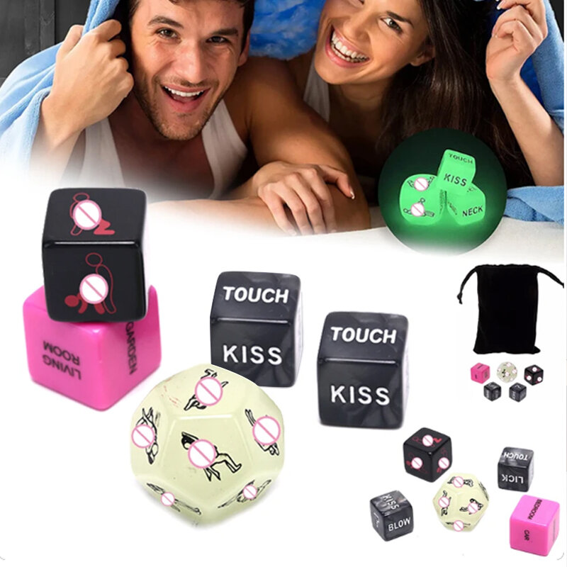 Cubes de flirt Shoous Sex Dice Toys pour couples, accessoires de jeu, barre de posture, jeux pour adultes, cadeaux pour couples, Ual 7.0, 6 pièces