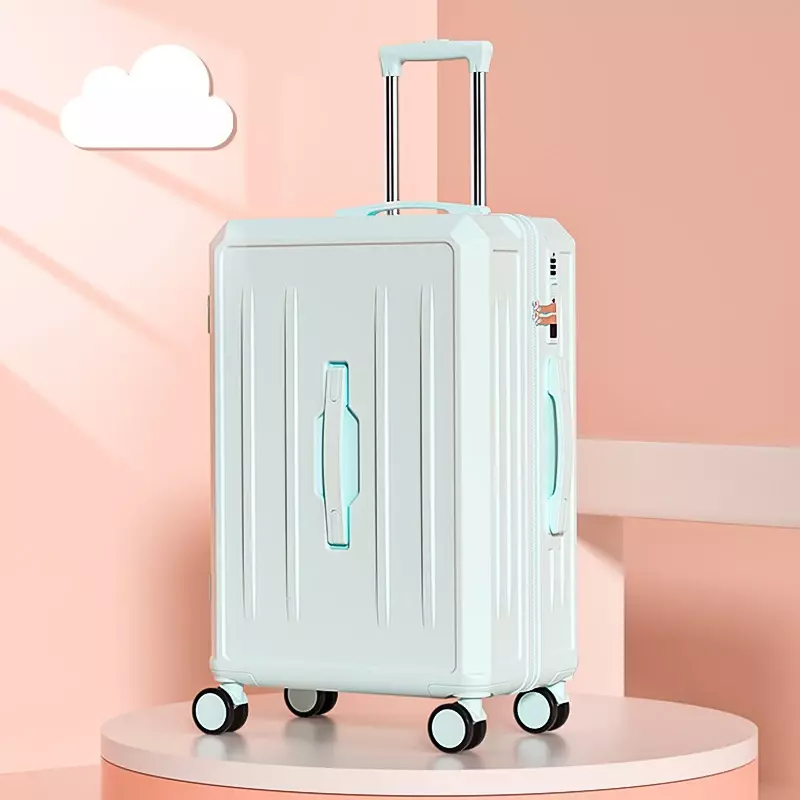 Rolling Luggage Travel Suitcase Unisex Trolley Box 20 24 Large Capacity Suitcase Travel Boarding Password Suitcase Cup Holder