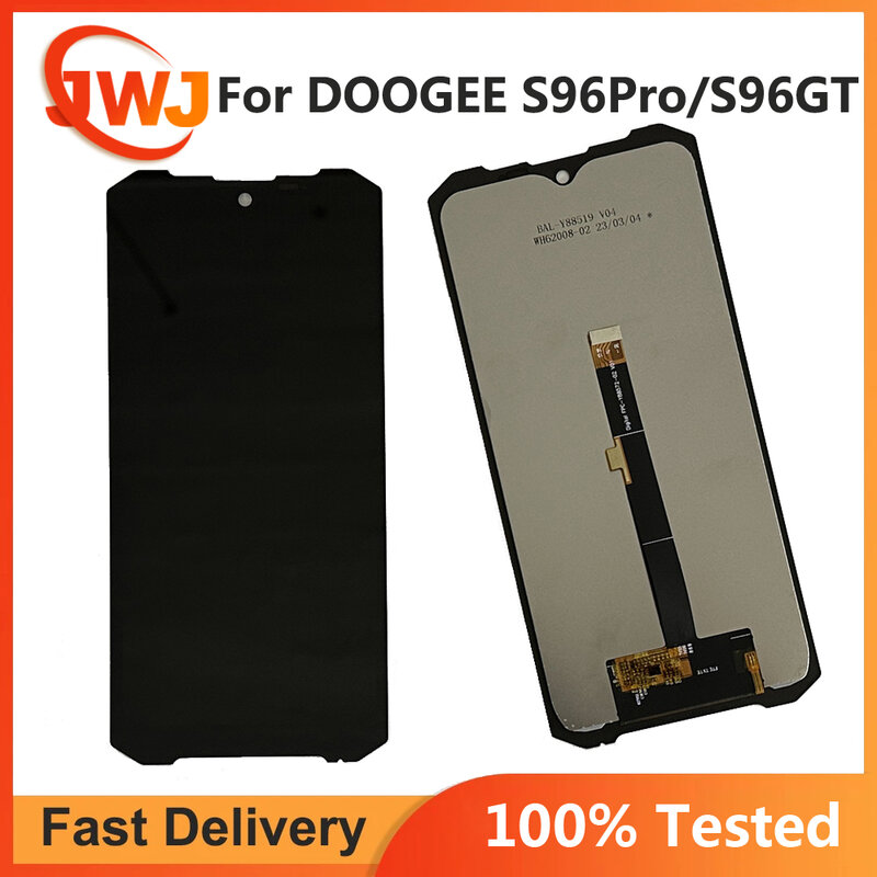 DOOGEE S96 PRO Digitizer layar sentuh, LCD 6.22 inci + Digitizer layar sentuh untuk DOOGEE S96PRO S96 GT LCD