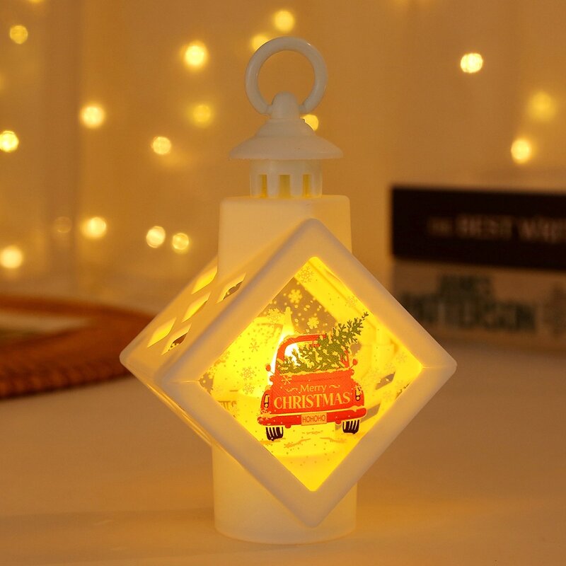 Рождественский подвесной светильник Санта-Клаус с подсветкой, снеговик, Санта, Подвесная лампа, лось, олень, Яркий Рождественский портативный светильник, настольный реквизит