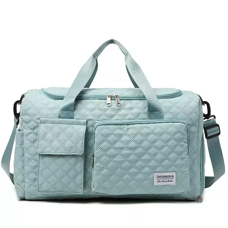 Oxford sacos de viagem para as mulheres, cor sólida saco com zíper, alta capacidade, vários bolsos, frete grátis, venda especial, 2024