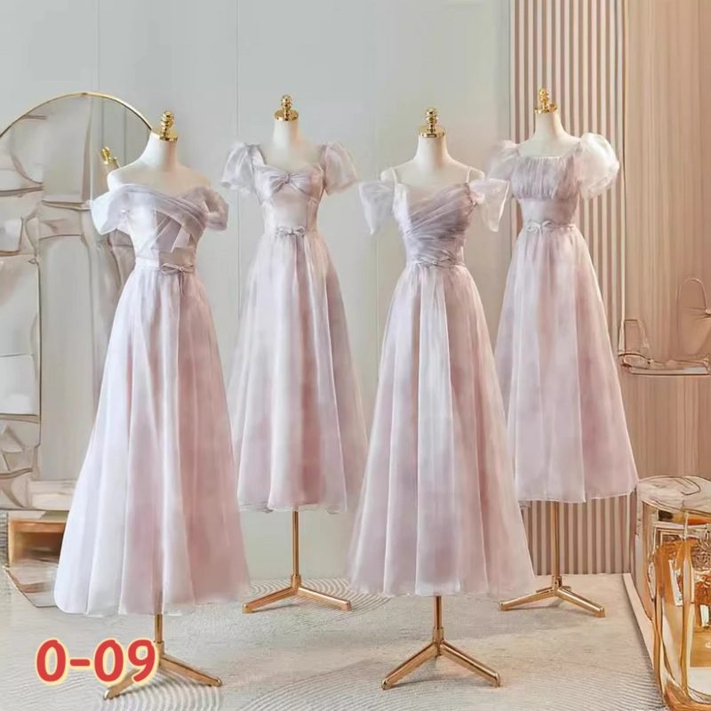 Bridesmaid dress wedding spring and summer niche high-end sister group dress for women to look slim and fairy-like