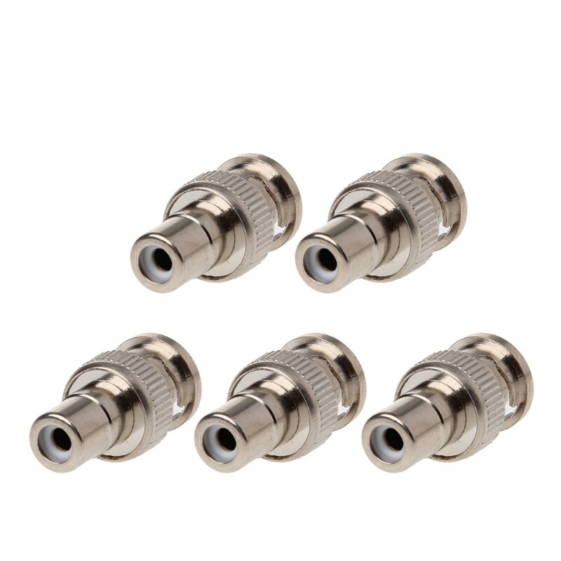 5x BNC Male To RCA Female Coaxial Connector Adapter for CCTV Surveillance Video
