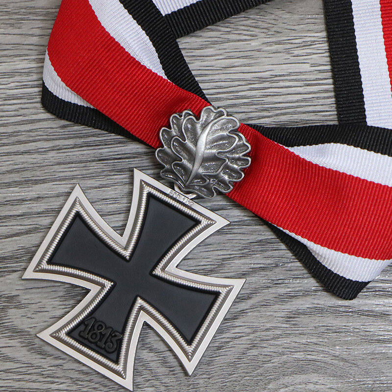 Iron Riding Cross Ribbon, Swordless Oak Leaf Medalha Acessórios, Novo Vários