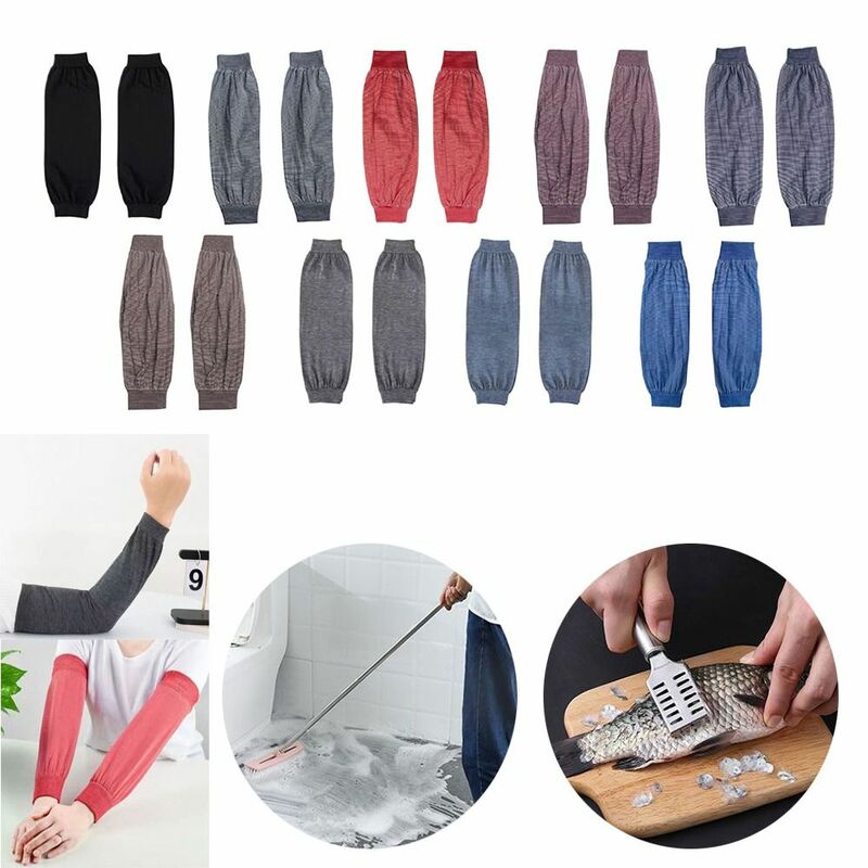 Long Gloves Arm Sleeves Summer Cooling UV Protection Arm Cover Kitchen Accessories Arm Warmers Labor Protection Sleeves