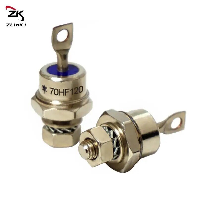 70HF120 Spiral Rectifier Diode 1200V 70A 70HFR120 Blocking Diode Chassis Stud Mounting Replacement for Battery