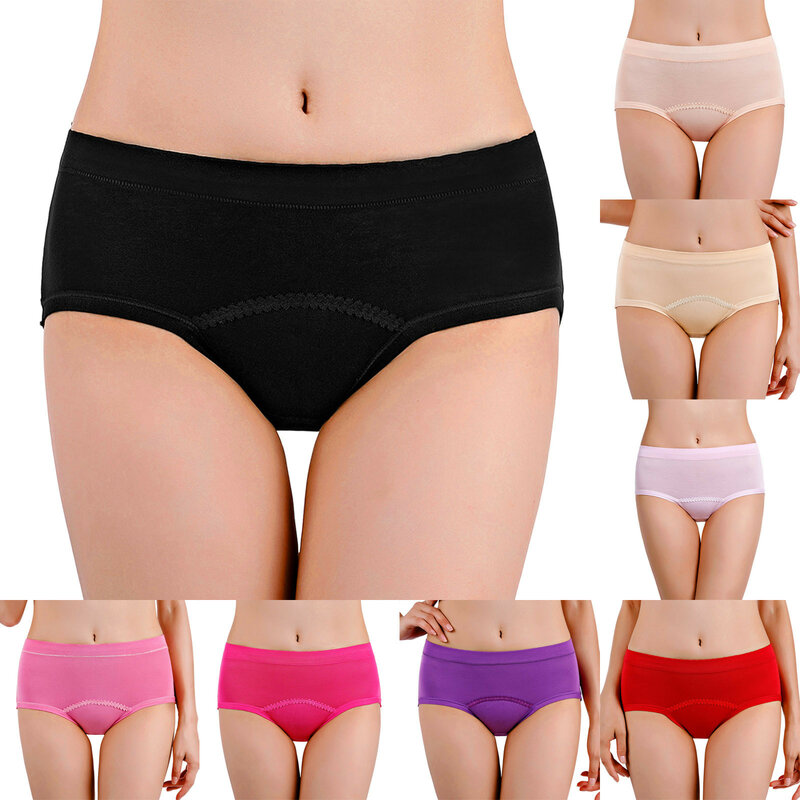 Pantalones fisiológicos para mujer, pantalones sanitarios triangulares, antifugas laterales, alargados, antes y después de la menstruación