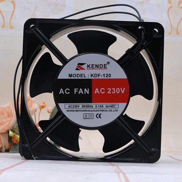 Оригинальный Φ 12038 220V 0.14A 12CM осевой потоковый металлический вентилятор охлаждения