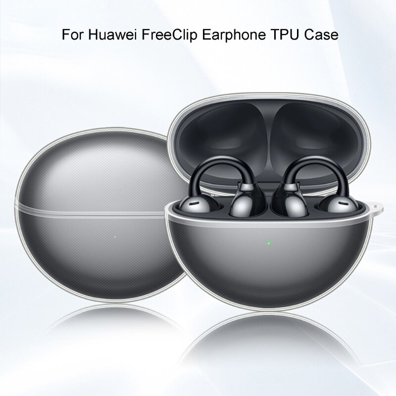 Headphone Guard TPU Protective Case, Compatível para Huawei FreeClip Cover, Shell à prova de choque, Habitação lavável, Manga Anti Scratch