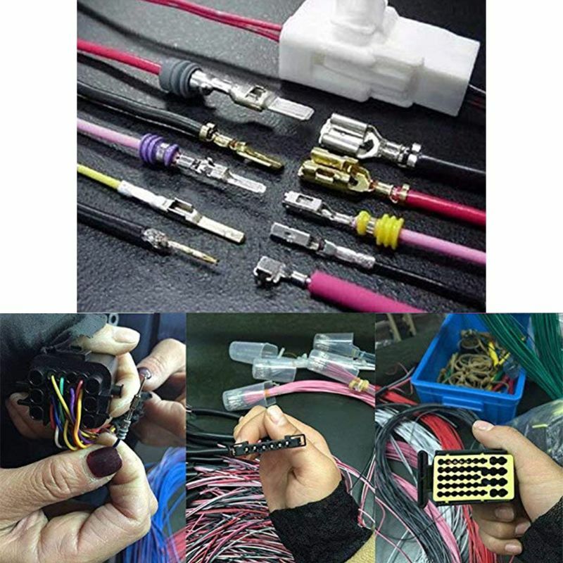 Herramienta de extracción de Terminal de cable automotriz, Kit de pasador de conector de crimpado de cableado de coche duradero