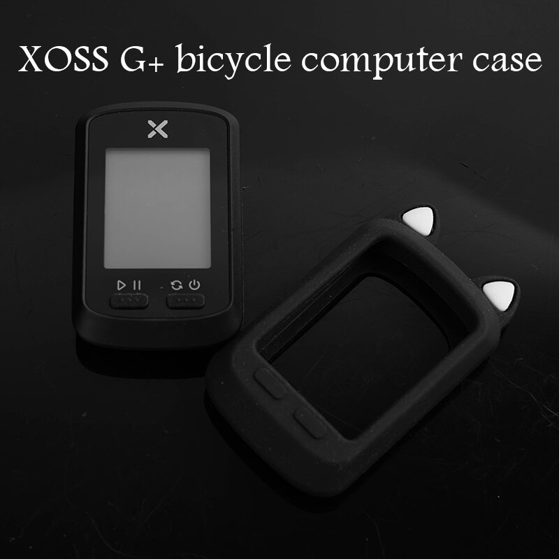XOSS G G Plus غطاء سيليكون للكمبيوتر الدراجة ، GPS ، عداد السرعة ، أذن القط ، كم واقي عام ، ساعة توقيت ، حقيبة عالية الجودة