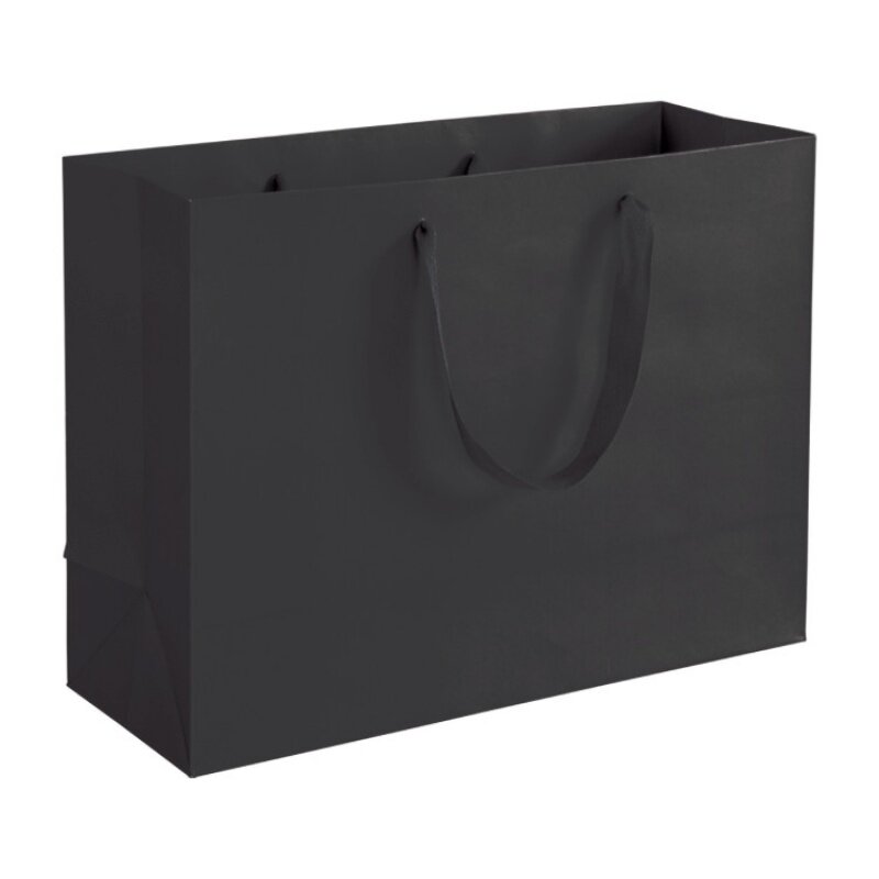 Spersonalizowany produkt 、 luksusowe czarne buty opakowanie na ubrania papierowe torby drukowane własne Logo odzież zakupy biżuterii