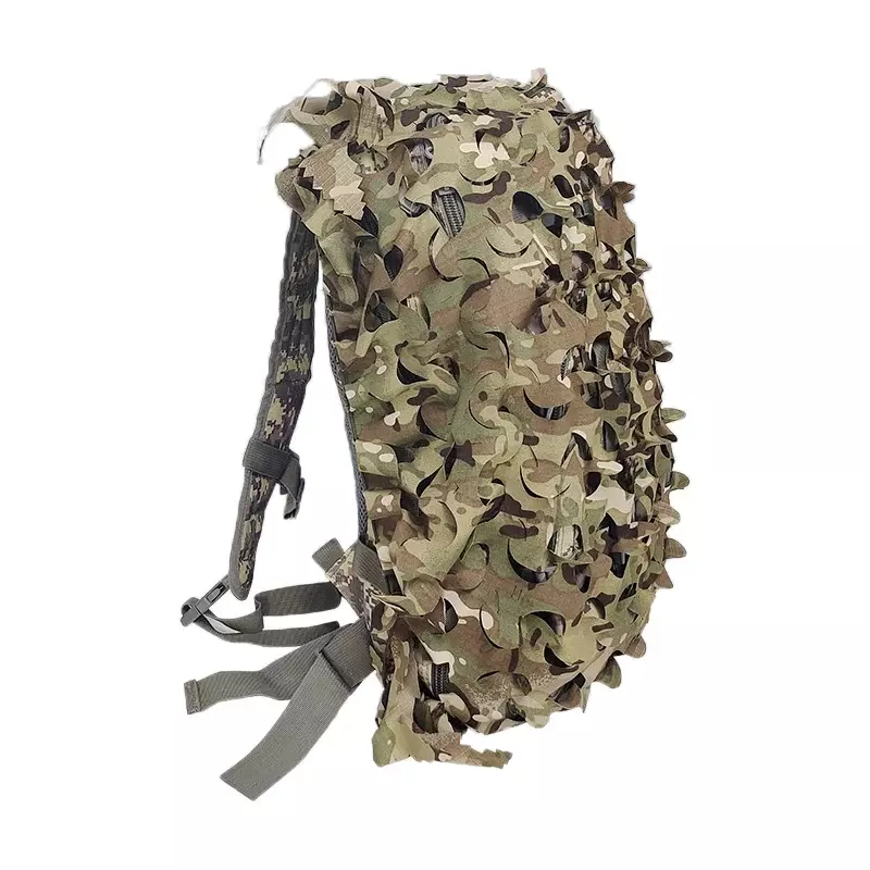 3D Camo Net Backpack Cover 60L 80L Laser Cut Camouflage Hunting Backpack Cover Paintball Paratrooper Hunting Accessories