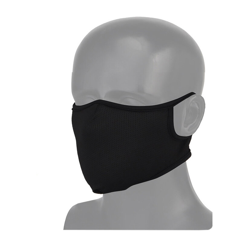 VULPO Tactical Shooting Mask con Silicone Outdoor traspirante elastico morbido maschera equitazione escursionismo Wargame Airsoft Combat Half Mask