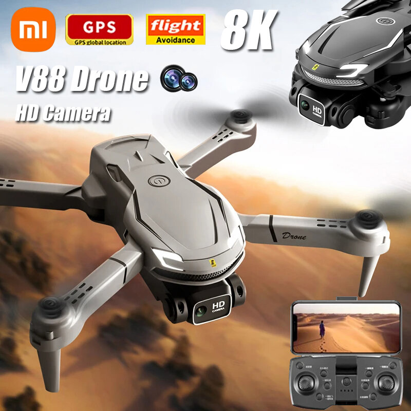 XIAOMI V88 Drone 8K kamera HD profesjonalny składany quadcopter dron lotniczy MIJIA WIFI GPS helikopter RC UAV unikanie przeszkód