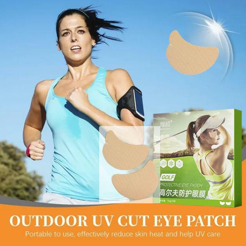 Pegatinas UV para protección solar, parche ocular cortado al aire libre, Parche de Golf Facial, Reduce las pecas, protección solar hidratante, H5K3, 5 pares, nuevo