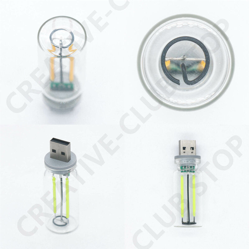 Bombilla LED de noche con Control táctil USB, luz de ambiente, lámpara incandescente, filamento, decoración de dormitorio, bricolaje