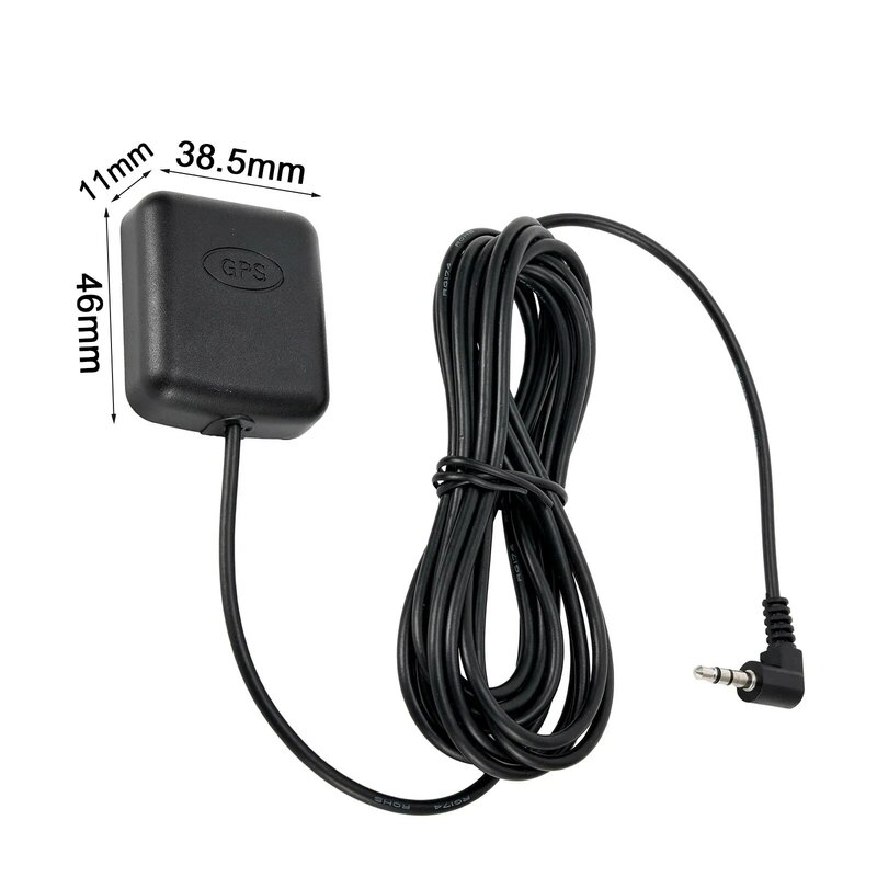 1pc Car GPS Receiver Module With Antenna 3.5mm Elbow For Car Truck SUV Dash Cams Dash Camera External GPS Accessories