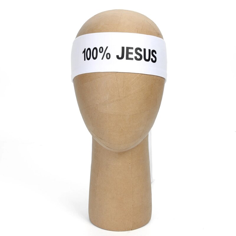 Diadema deportiva de Jesús, sudor para banda para el fútbol, atletismo, Fitness, 100%